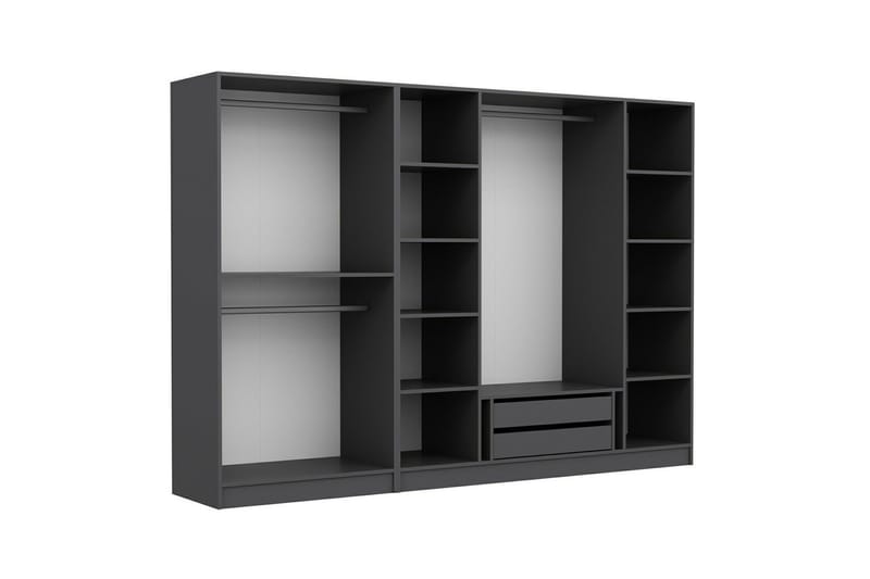 Fruitland Garderob 270 cm - Antracit - Förvaring - Skåp - Garderobsskåp