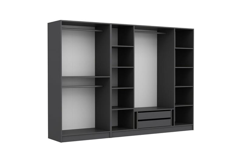 Fruitland Garderob 270 cm - Antracit - Förvaring - Skåp - Garderobsskåp