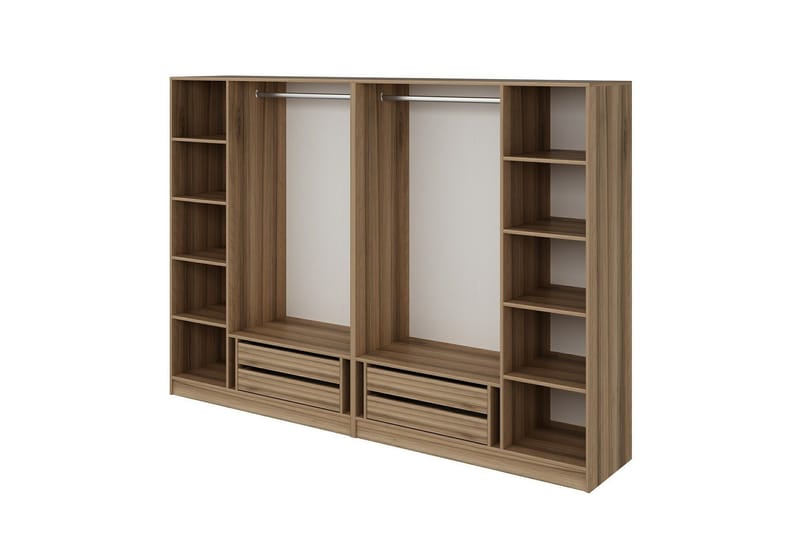 Fruitland Garderob 270 cm - Brun - Förvaring - Skåp - Garderobsskåp