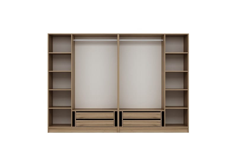 Fruitland Garderob 270 cm - Brun - Förvaring - Skåp - Garderobsskåp