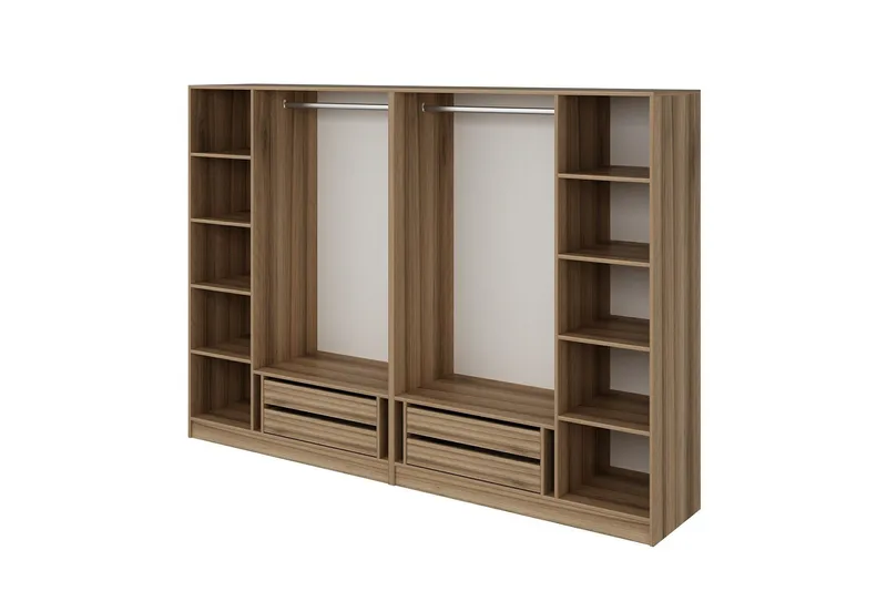 Fruitland Garderob 270 cm - Brun - Förvaring - Skåp - Garderobsskåp