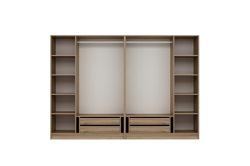 Fruitland Garderob 270 cm - Brun - Förvaring - Skåp - Garderobsskåp