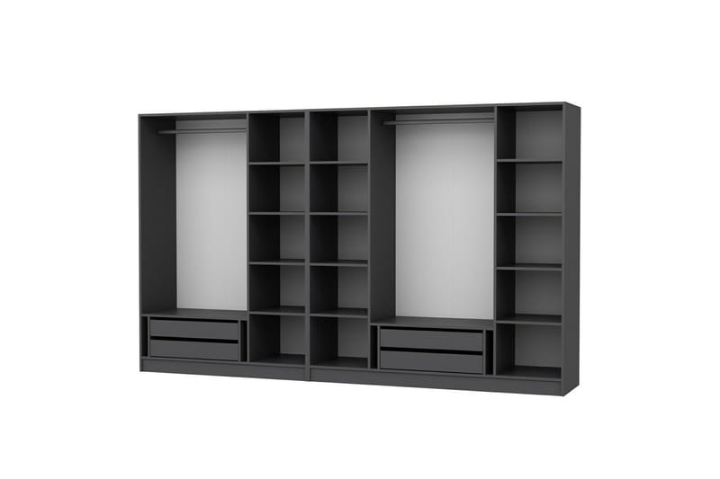 Fruitland Garderob 315 cm - Antracit - Förvaring - Skåp - Garderobsskåp