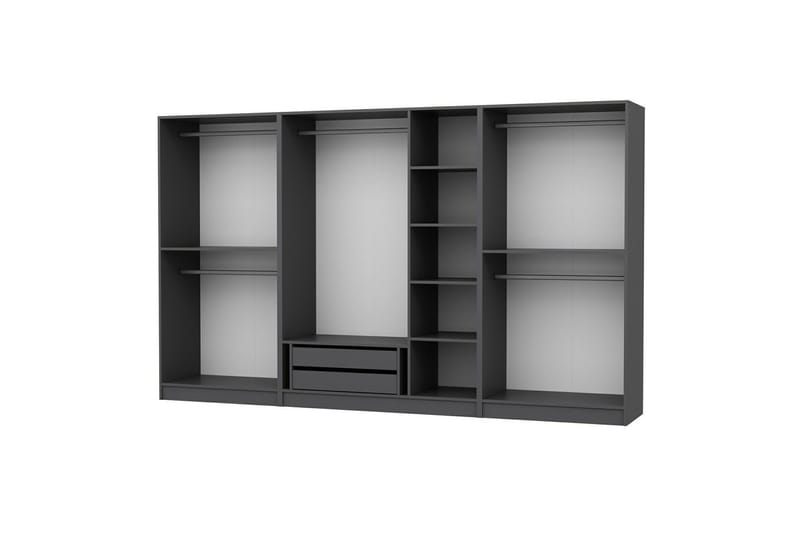 Fruitland Garderob 315 cm - Antracit - Förvaring - Skåp - Garderobsskåp