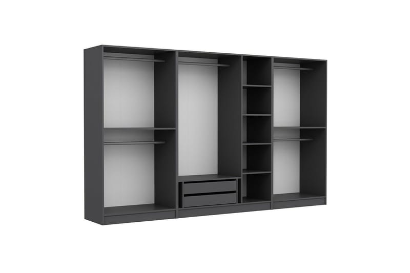 Fruitland Garderob 315 cm - Antracit - Förvaring - Skåp - Garderobsskåp
