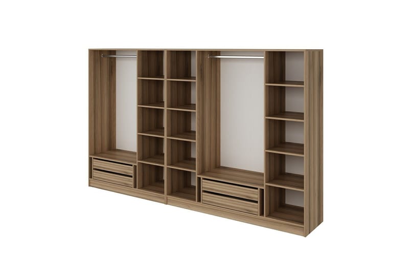 Fruitland Garderob 315 cm - Brun - Förvaring - Skåp - Garderobsskåp