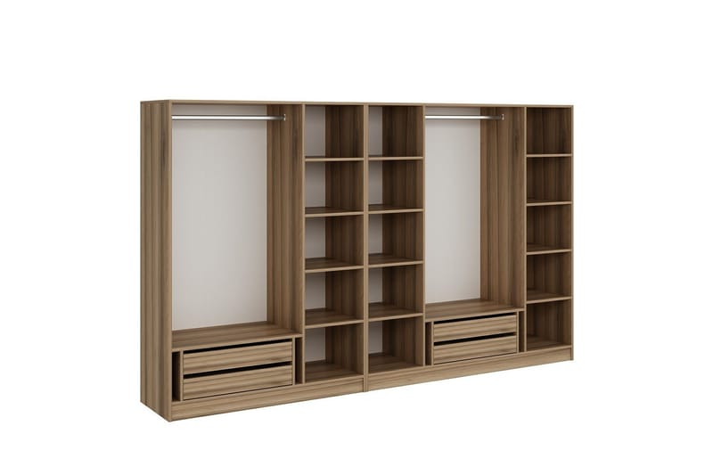 Fruitland Garderob 315 cm - Brun - Förvaring - Skåp - Garderobsskåp