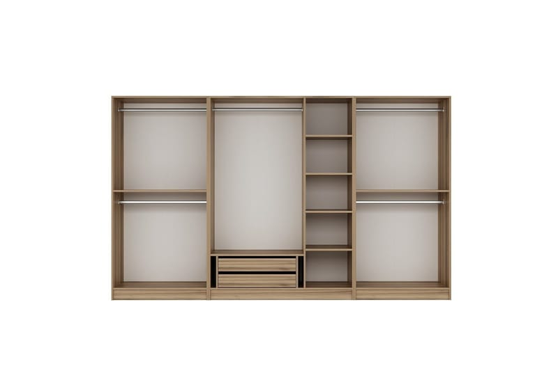 Fruitland Garderob 315 cm - Brun - Förvaring - Skåp - Garderobsskåp