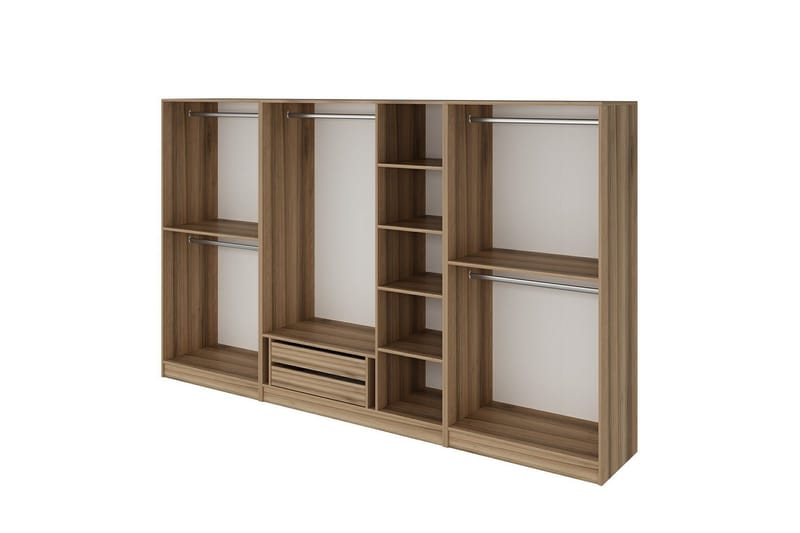 Fruitland Garderob 315 cm - Brun - Förvaring - Skåp - Garderobsskåp