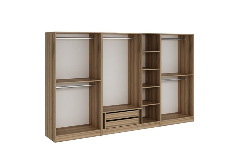 Fruitland Garderob 315 cm - Brun - Förvaring - Skåp - Garderobsskåp