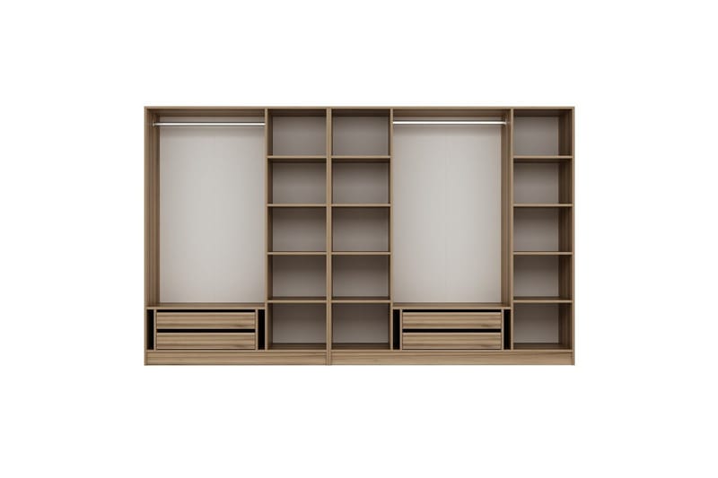 Fruitland Garderob 315 cm - Brun - Förvaring - Skåp - Garderobsskåp