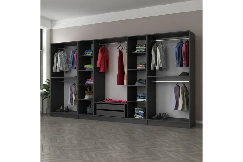 Fruitland Garderob 360 cm, Antracit