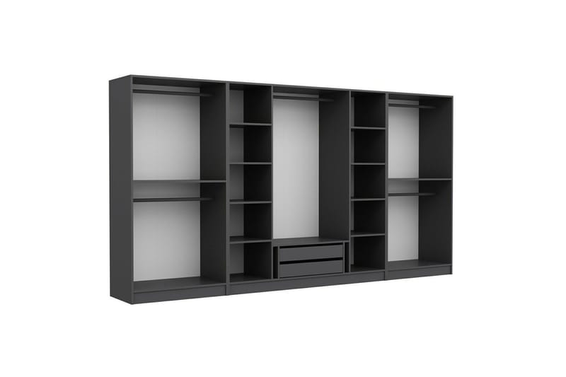 Fruitland Garderob 360 cm - Antracit - Förvaring - Skåp - Garderobsskåp