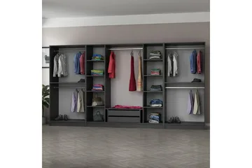 Fruitland Garderob 360 cm - Antracit - Förvaring - Skåp - Garderobsskåp