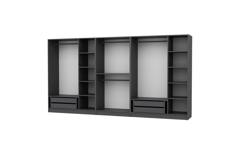 Fruitland Garderob 360 cm - Antracit - Förvaring - Skåp - Garderobsskåp