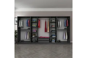 Fruitland Garderob 360 cm - Antracit - Förvaring - Skåp - Garderobsskåp
