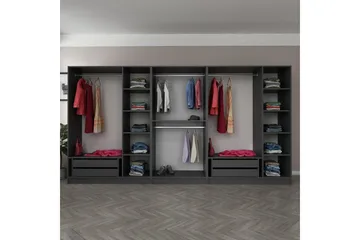 Fruitland Garderob 360 cm - Antracit - Förvaring - Skåp - Garderobsskåp