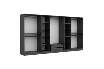 Fruitland Garderob 360 cm - Antracit - Förvaring - Skåp - Garderobsskåp