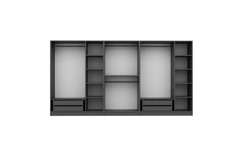 Fruitland Garderob 360 cm - Antracit - Förvaring - Skåp - Garderobsskåp