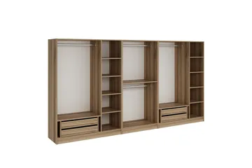 Fruitland Garderob 360 cm - Brun - Förvaring - Skåp - Garderobsskåp