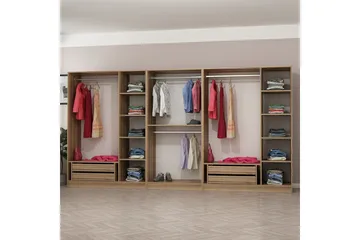 Fruitland Garderob 360 cm - Brun - Förvaring - Skåp - Garderobsskåp