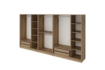 Fruitland Garderob 360 cm - Brun - Förvaring - Skåp - Garderobsskåp