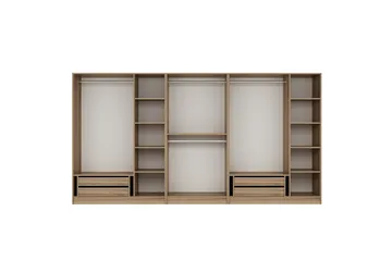 Fruitland Garderob 360 cm - Brun - Förvaring - Skåp - Garderobsskåp