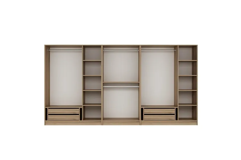 Fruitland Garderob 360 cm - Brun - Förvaring - Skåp - Garderobsskåp