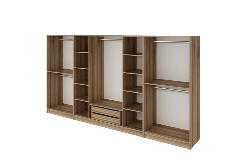 Fruitland Garderob 360 cm - Brun - Förvaring - Skåp - Garderobsskåp