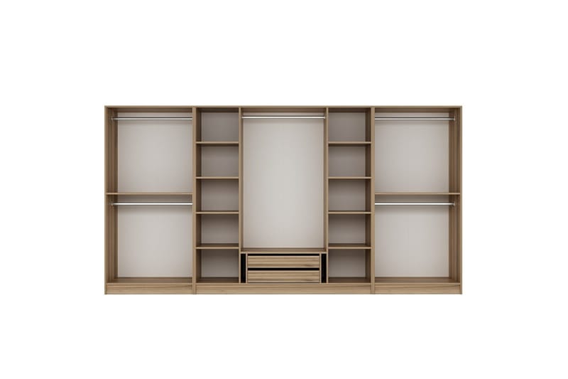 Fruitland Garderob 360 cm - Brun - Förvaring - Skåp - Garderobsskåp