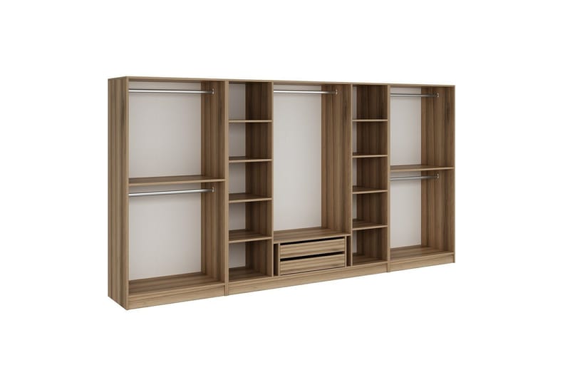Fruitland Garderob 360 cm - Brun - Förvaring - Skåp - Garderobsskåp
