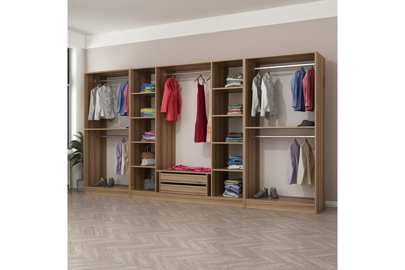 Fruitland Garderob 360 cm, Brun