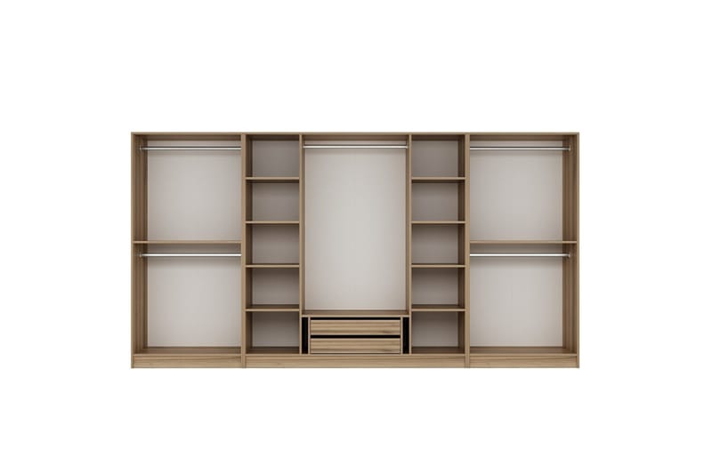 Fruitland Garderob 360 cm - Brun - Förvaring - Skåp - Garderobsskåp