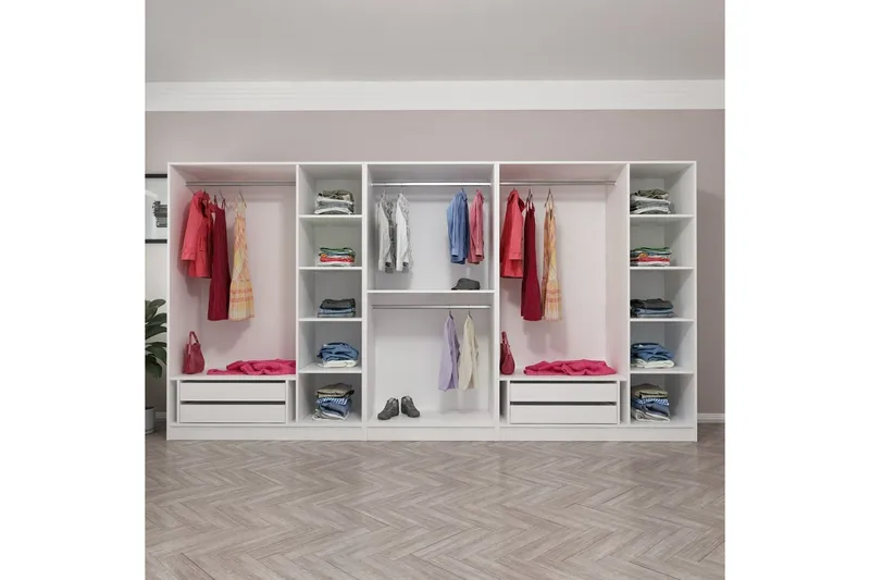 Fruitland Garderob 360 cm - Vit - Förvaring - Skåp - Garderobsskåp