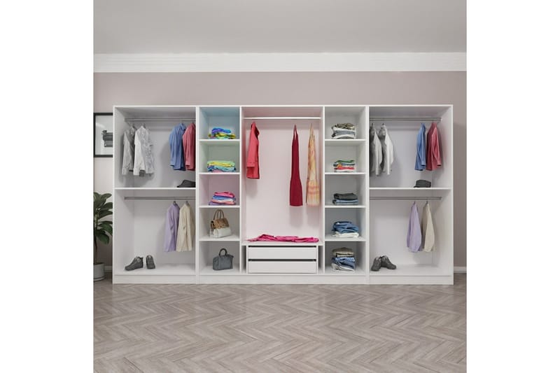 Fruitland Garderob 360 cm - Vit - Förvaring - Skåp - Garderobsskåp