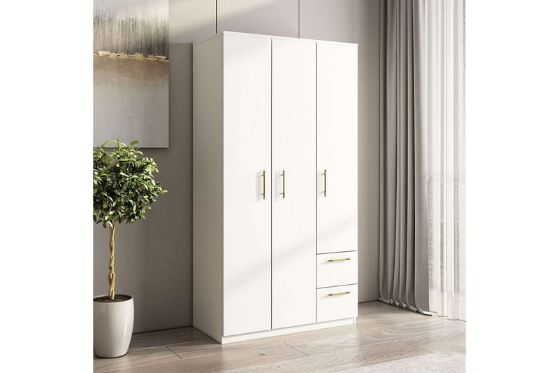 Hearst Garderob 90x171,8 cm - Vit - Förvaring - Skåp - Garderobsskåp