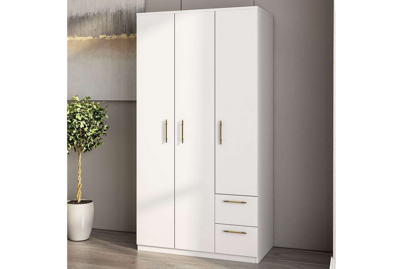 Hearst Garderob 90x171,8 cm - Vit - Förvaring - Skåp - Garderobsskåp