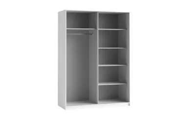 Lecia Garderob 120x210 cm - Vit - Förvaring - Sko- & klädförvaring - Garderober & garderobssystem