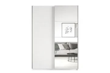 Lecia Garderob 120x210 cm - Vit - Förvaring - Sko- & klädförvaring - Garderober & garderobssystem