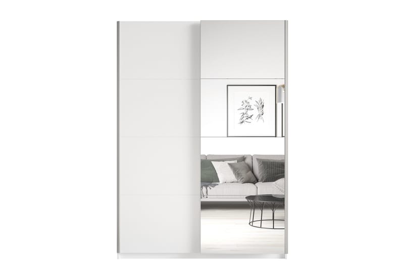 Lecia Garderob 120x210 cm - Vit - Förvaring - Sko- & klädförvaring - Garderober & garderobssystem