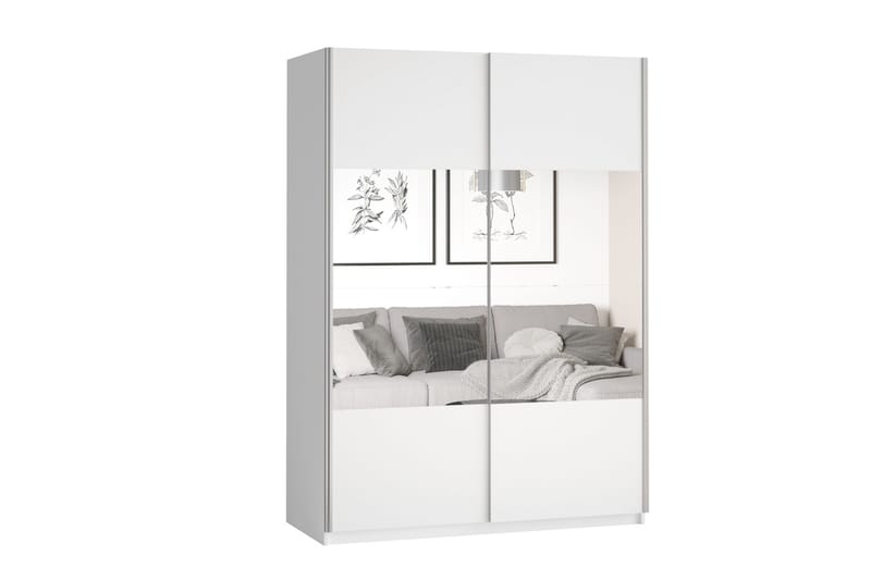 Lecia Garderob 150x210 cm - Vit - Förvaring - Skåp - Garderobsskåp