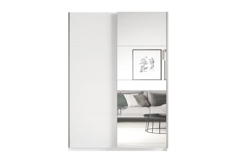 Lecia Garderob 150x210 cm - Vit - Förvaring - Skåp - Garderobsskåp