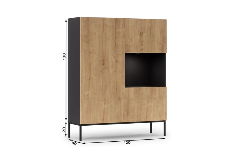 Mikako Garderobsskåp 120 cm Ek - Förvaring - Skåp - Garderobsskåp