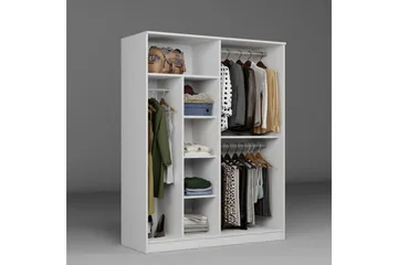Olera Garderob 140x180 cm - Vit - Förvaring - Skåp - Garderobsskåp