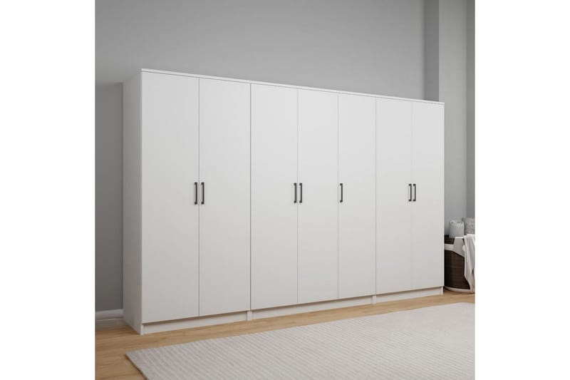 Olera Garderob 280x180 cm - Vit - Förvaring - Skåp - Garderobsskåp