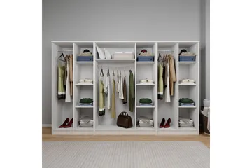 Olera Garderob 280x180 cm - Vit - Förvaring - Skåp - Garderobsskåp
