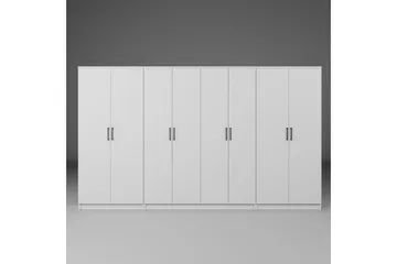 Olera Garderobsskåp 300x180 cm - Vit - Förvaring - Skåp - Garderobsskåp