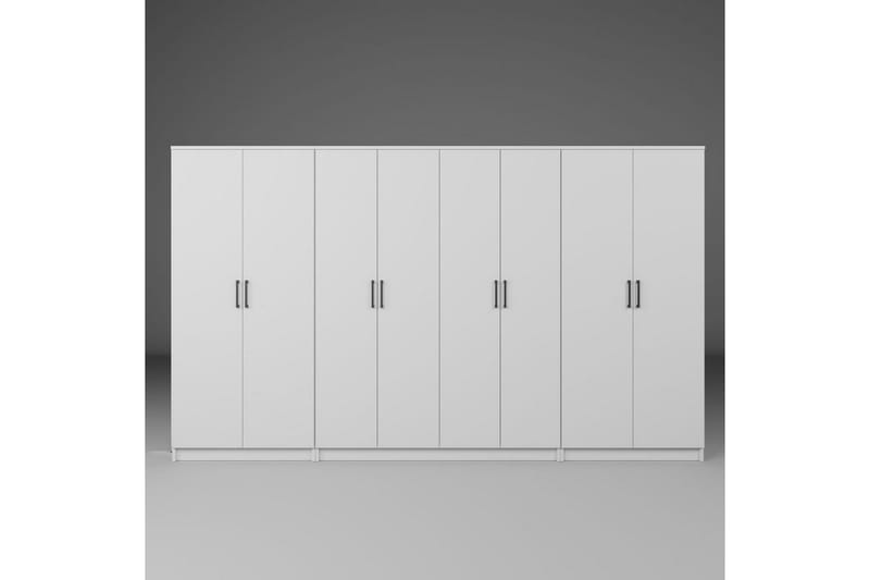 Olera Garderobsskåp 300x180 cm - Vit - Förvaring - Skåp - Garderobsskåp