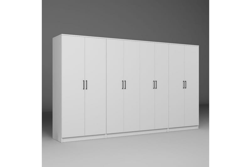 Olera Garderobsskåp 300x180 cm - Vit - Förvaring - Skåp - Garderobsskåp
