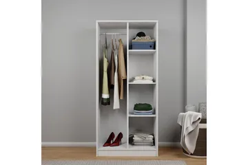 Olera Garderobsskåp 80x180 cm - Vit - Förvaring - Skåp - Garderobsskåp